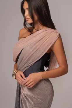 Pink Dusk Celestina Draped Maxi Dress*JLUXLABEL Sale