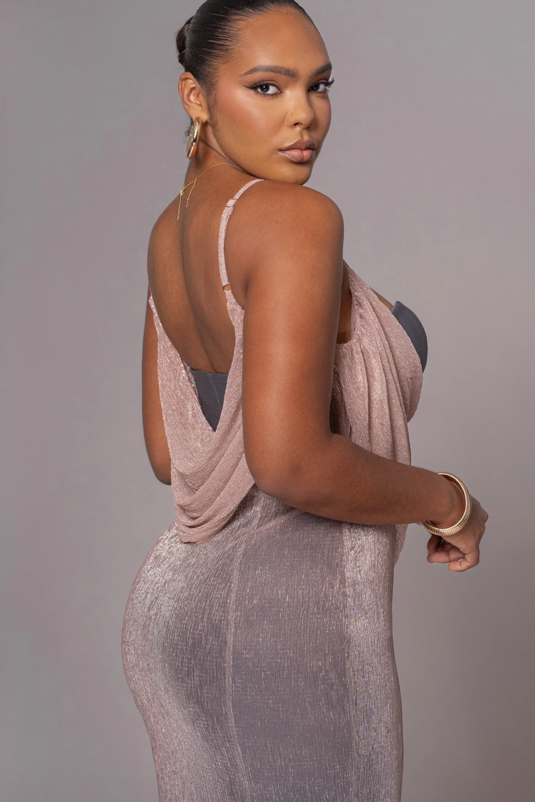 Pink Dusk Shimmery Nights Maxi Dress*JLUXLABEL Outlet