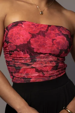 Pink Floral The Riviera Mesh Corset*JLUXLABEL Discount