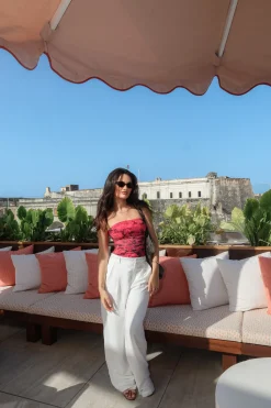 Pink Floral The Riviera Mesh Corset*JLUXLABEL Discount