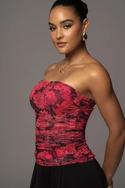 Pink Floral The Riviera Mesh Corset*JLUXLABEL Discount