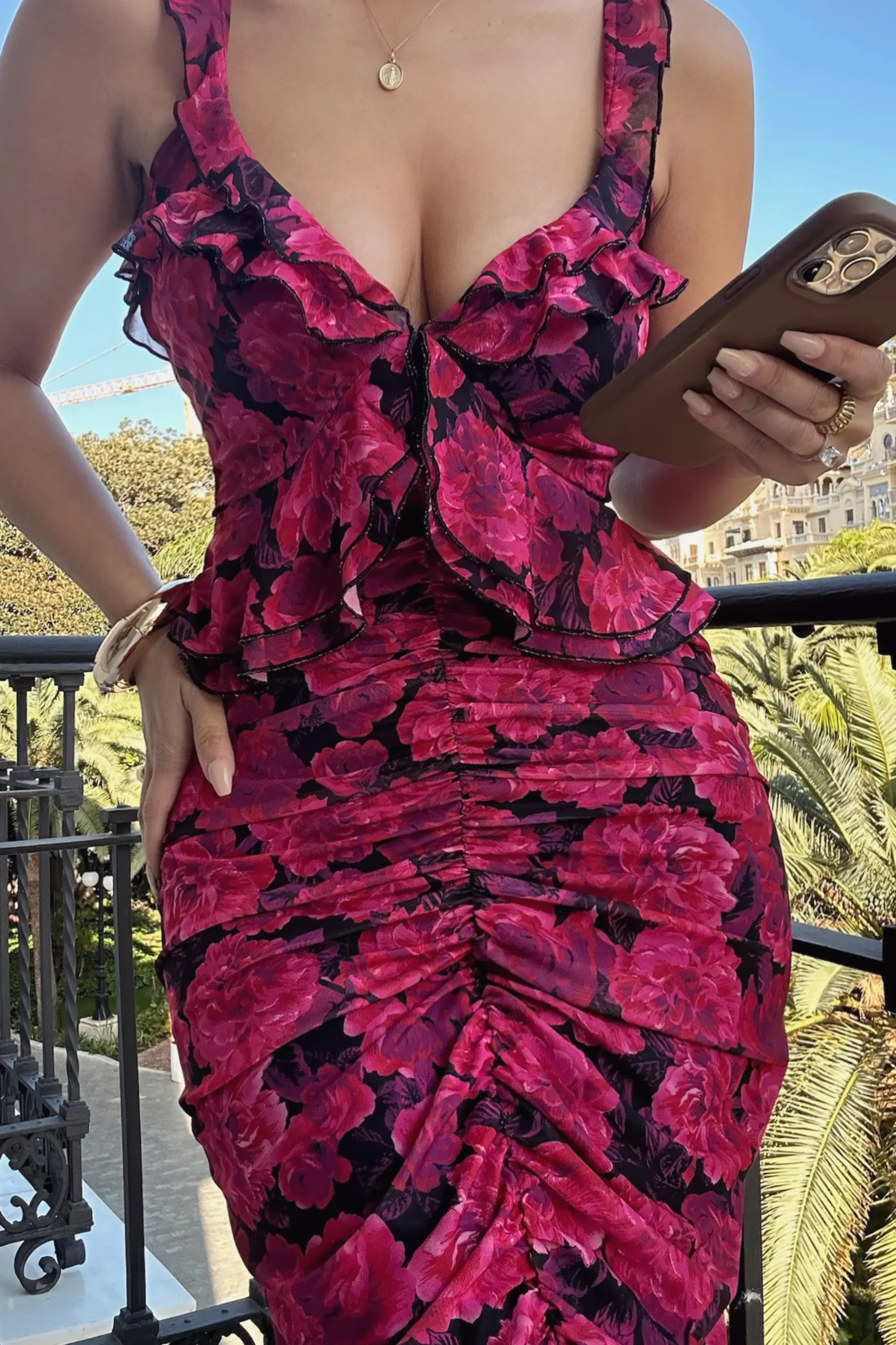 Pink La Costa Ruffle Maxi Dress*JLUXLABEL Best