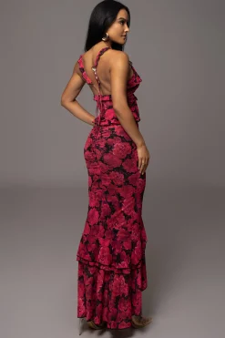 Pink La Costa Ruffle Maxi Dress*JLUXLABEL Best