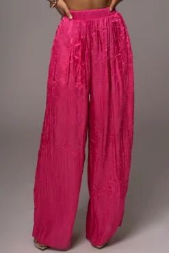 Pink Lets Get Away Satin Pant Set*JLUXLABEL Clearance