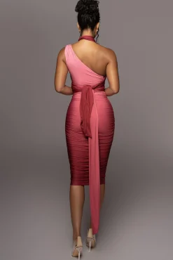 Pink Ombré Edge Of Romance Midi Dress*JLUXLABEL Fashion