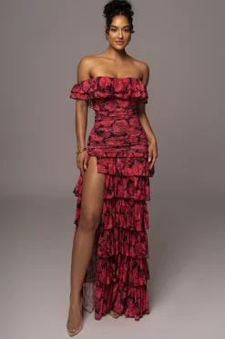 Pink  Power Mesh Passion Tier Dress*JLUXLABEL Outlet