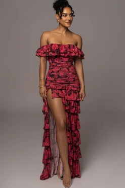 Pink  Power Mesh Passion Tier Dress*JLUXLABEL Outlet