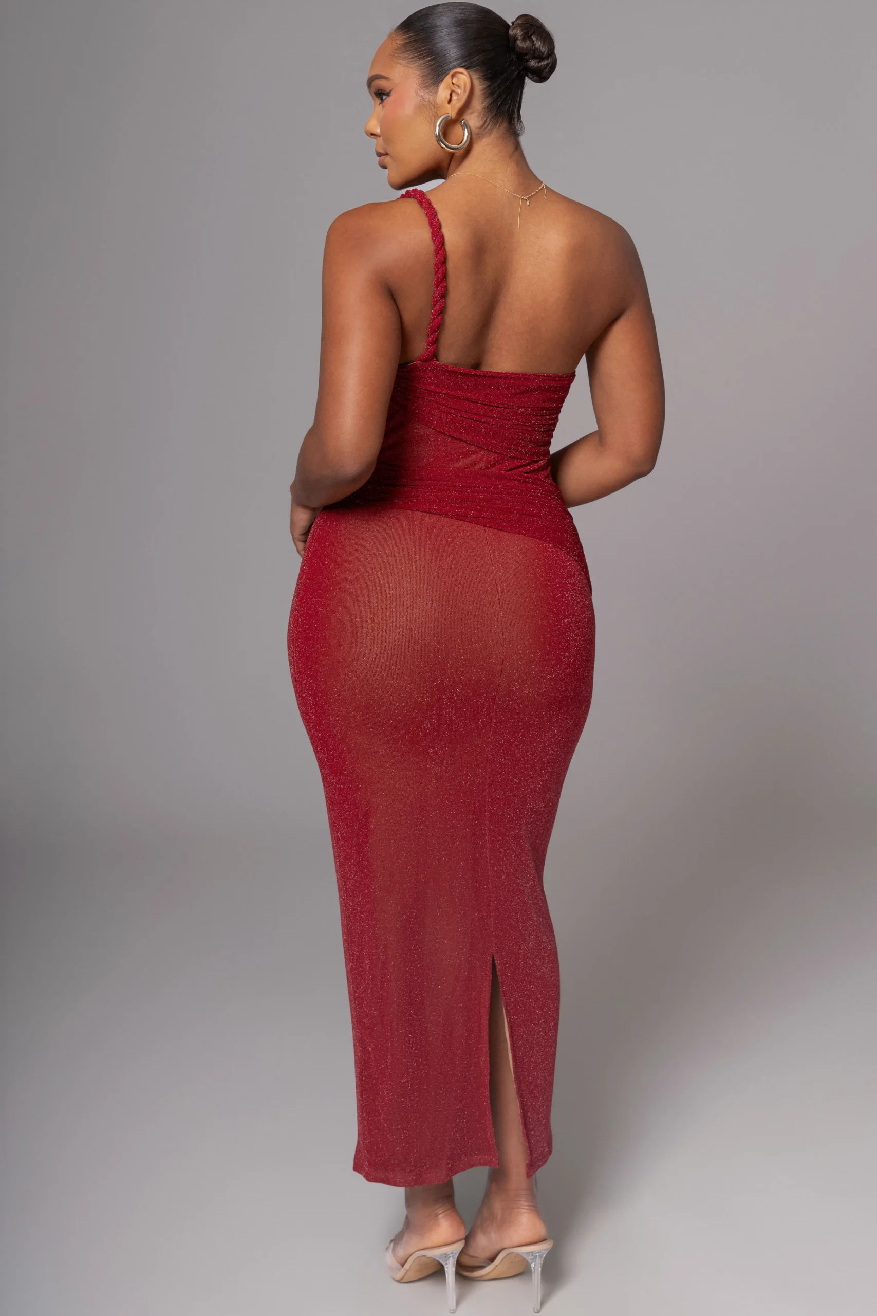 Red Alari One Shoulder Maxi Dress*JLUXLABEL Outlet