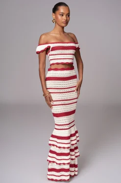 Red Corazon Ruffle Skirt Set*JLUXLABEL Discount