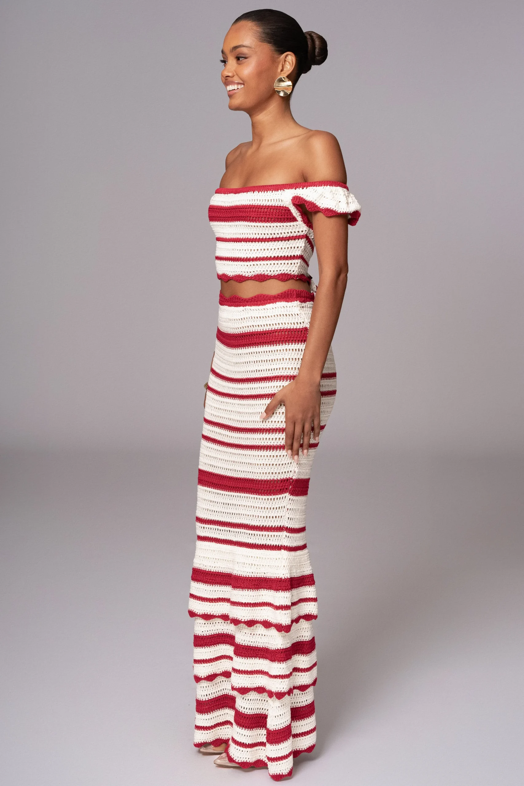 Red Corazon Ruffle Skirt Set*JLUXLABEL Discount