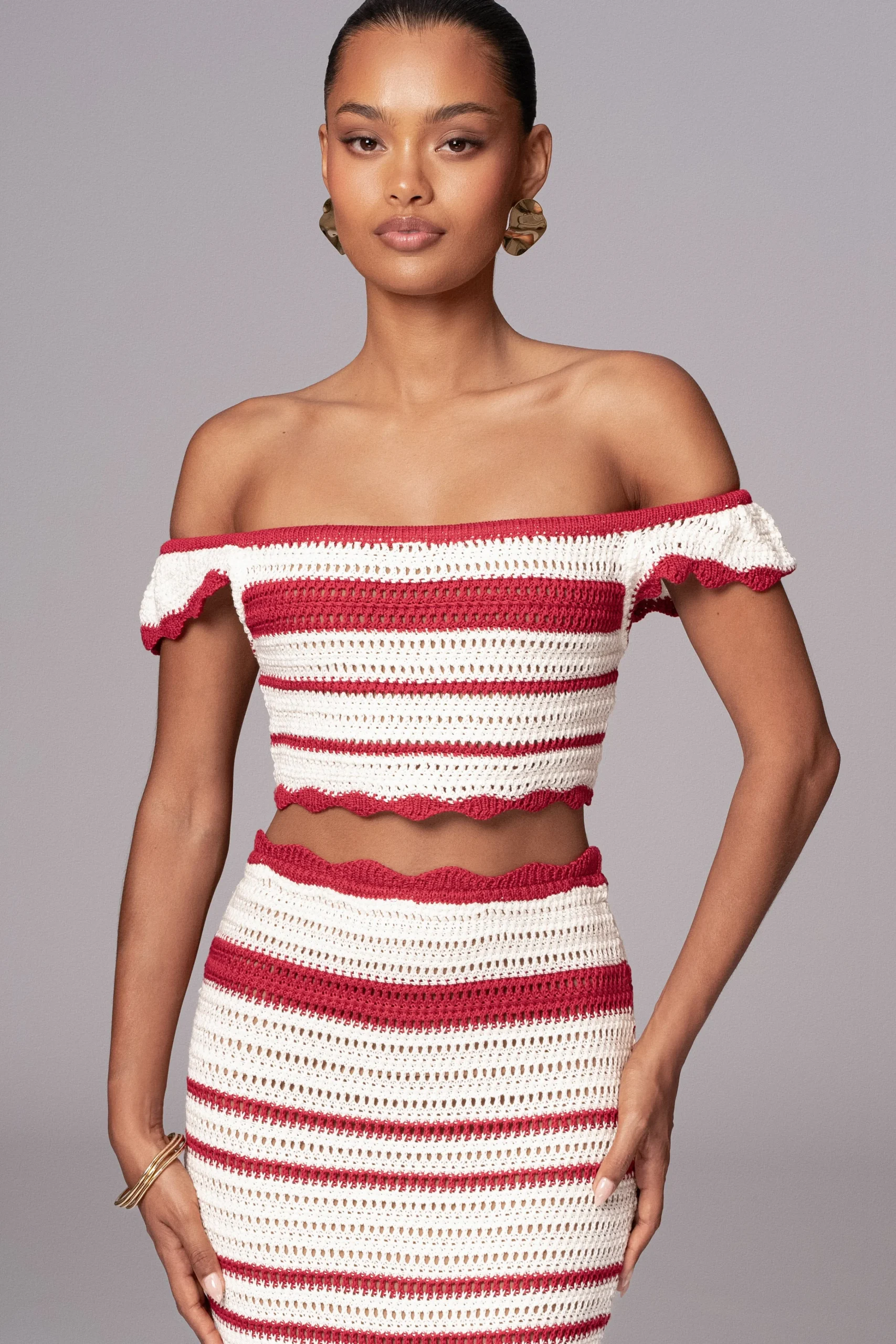 Red Corazon Ruffle Skirt Set*JLUXLABEL Discount