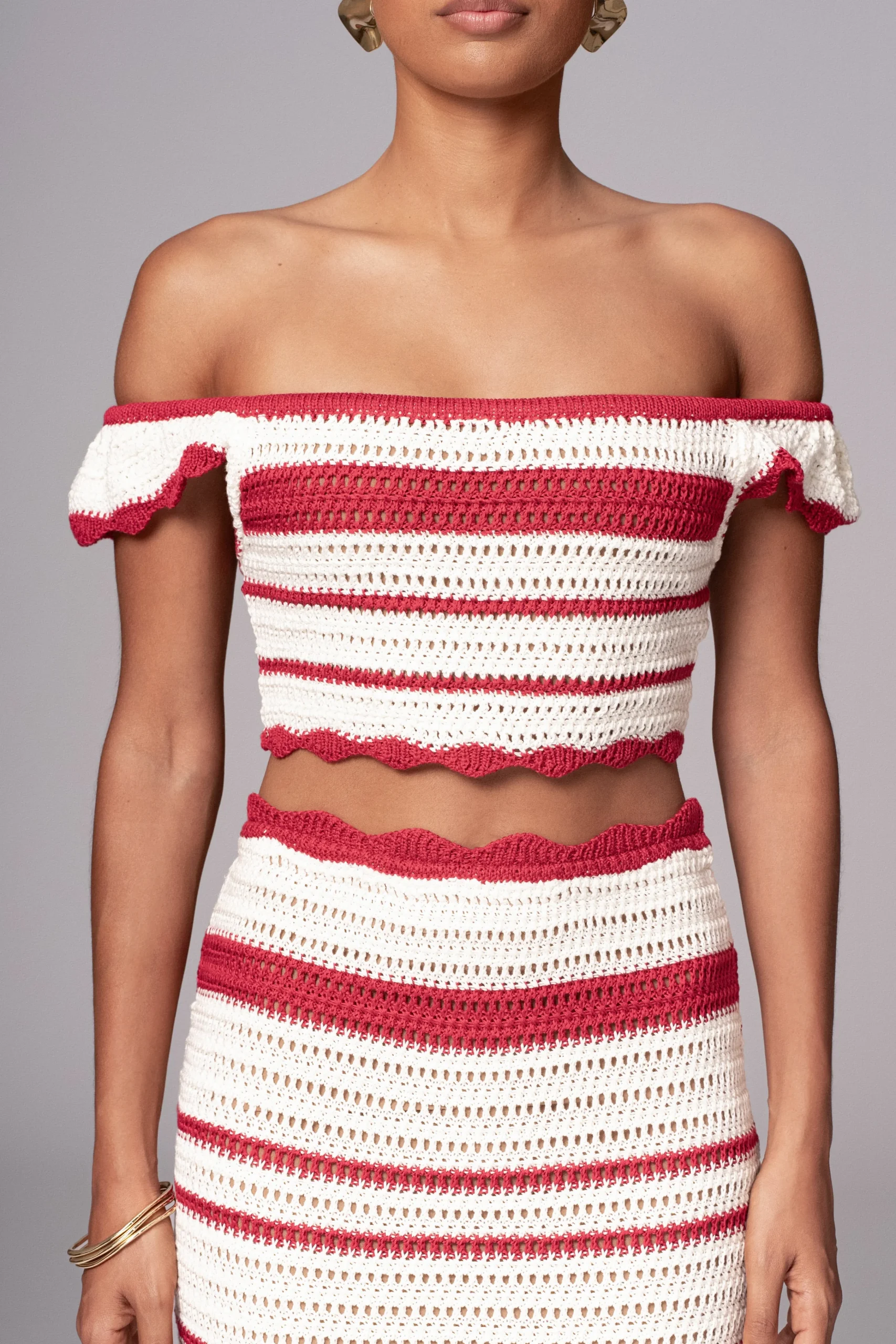 Red Corazon Ruffle Skirt Set*JLUXLABEL Discount