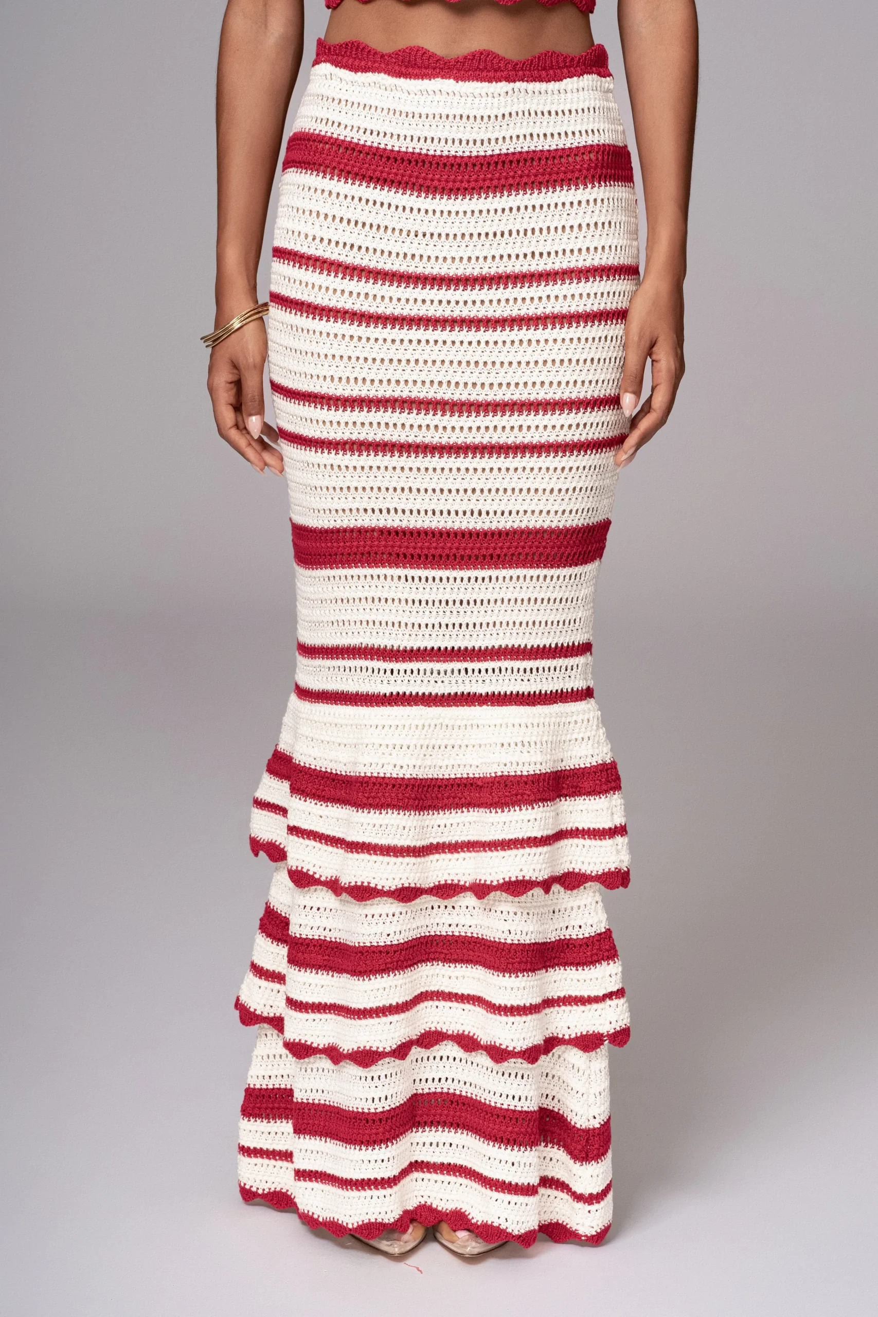 Red Corazon Ruffle Skirt Set*JLUXLABEL Discount