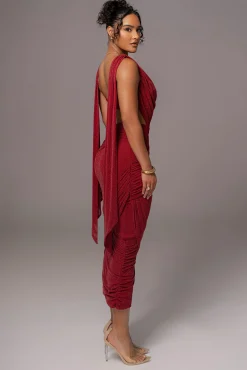 Red Divine Drape Skirt Set*JLUXLABEL Discount