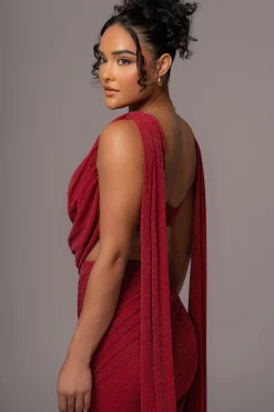 Red Divine Drape Skirt Set*JLUXLABEL Discount