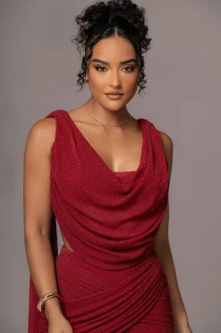 Red Divine Drape Skirt Set*JLUXLABEL Discount