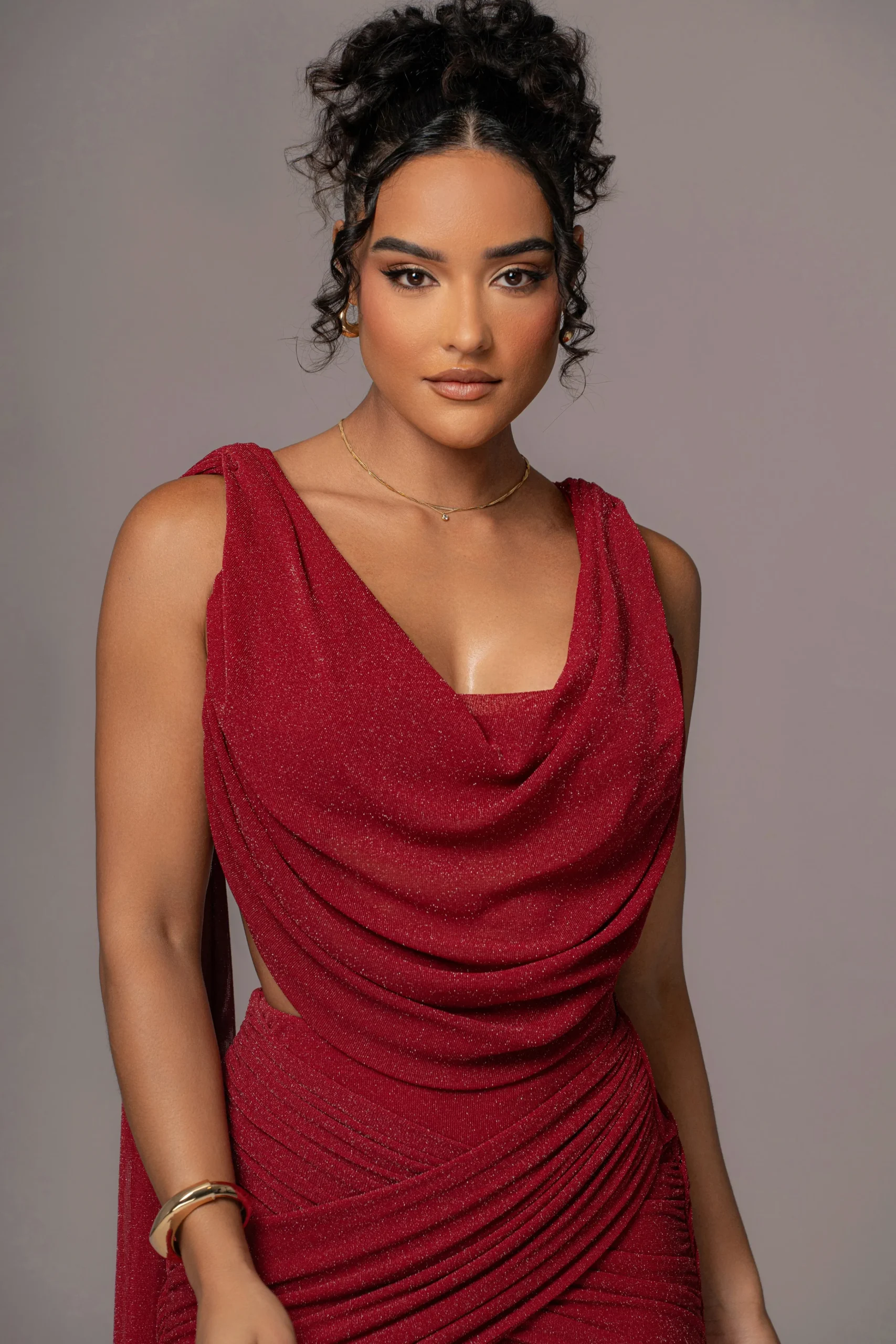 Red Divine Drape Skirt Set*JLUXLABEL Discount