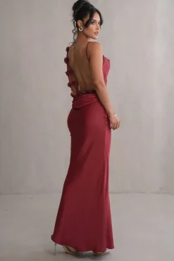 Red Down The Aisle Satin Gown*JLUXLABEL Discount