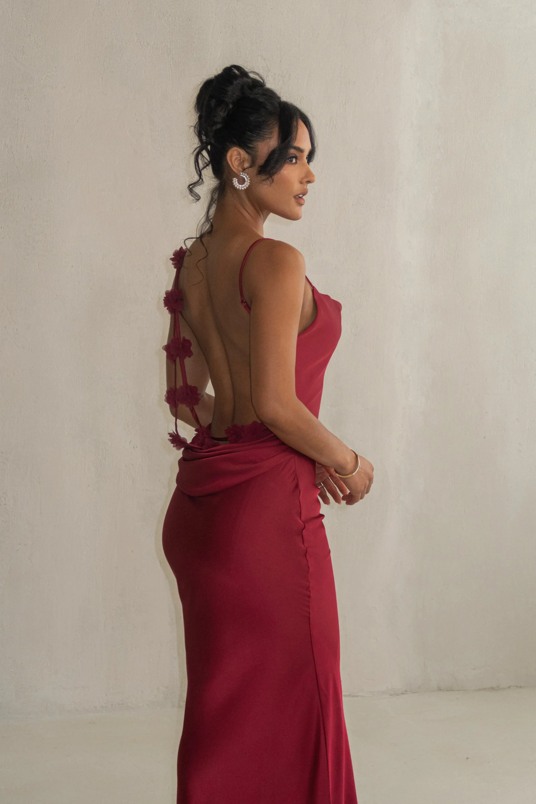 Red Down The Aisle Satin Gown*JLUXLABEL Discount