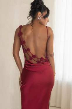 Red Down The Aisle Satin Gown*JLUXLABEL Discount