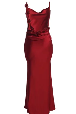 Red Down The Aisle Satin Gown*JLUXLABEL Discount