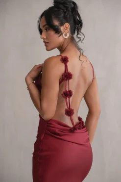 Red Down The Aisle Satin Gown*JLUXLABEL Discount