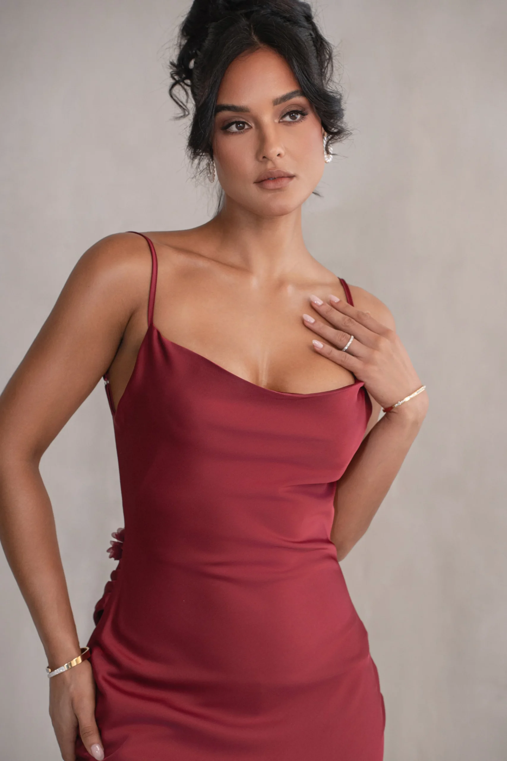 Red Down The Aisle Satin Gown*JLUXLABEL Discount