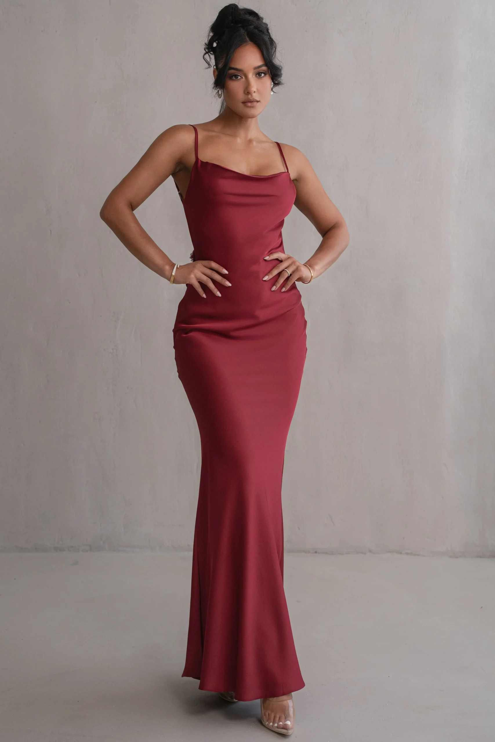 Red Down The Aisle Satin Gown*JLUXLABEL Discount