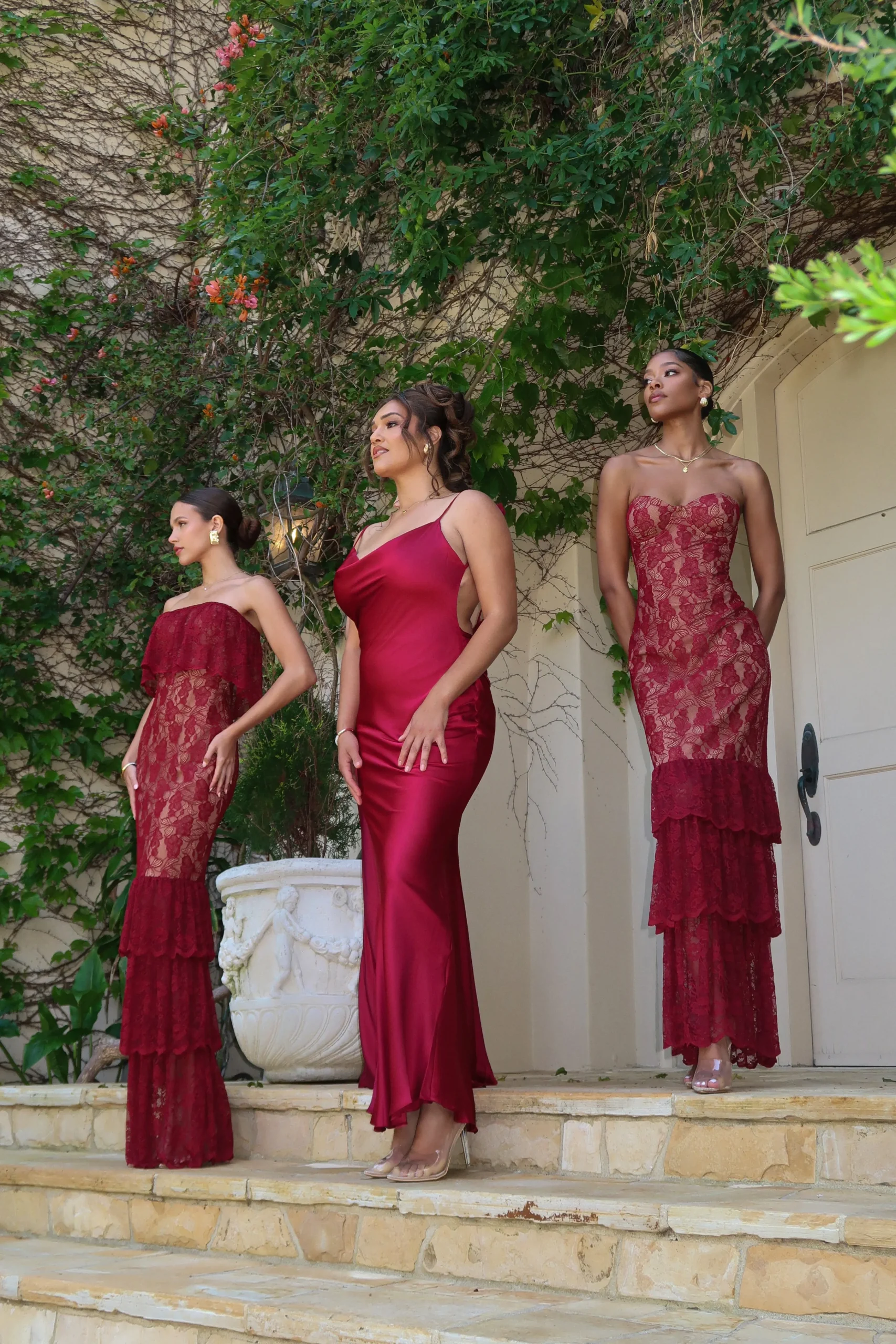 Red Down The Aisle Satin Gown*JLUXLABEL Discount