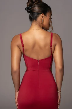 Red Enchantment Bustier Maxi Dress*JLUXLABEL Hot