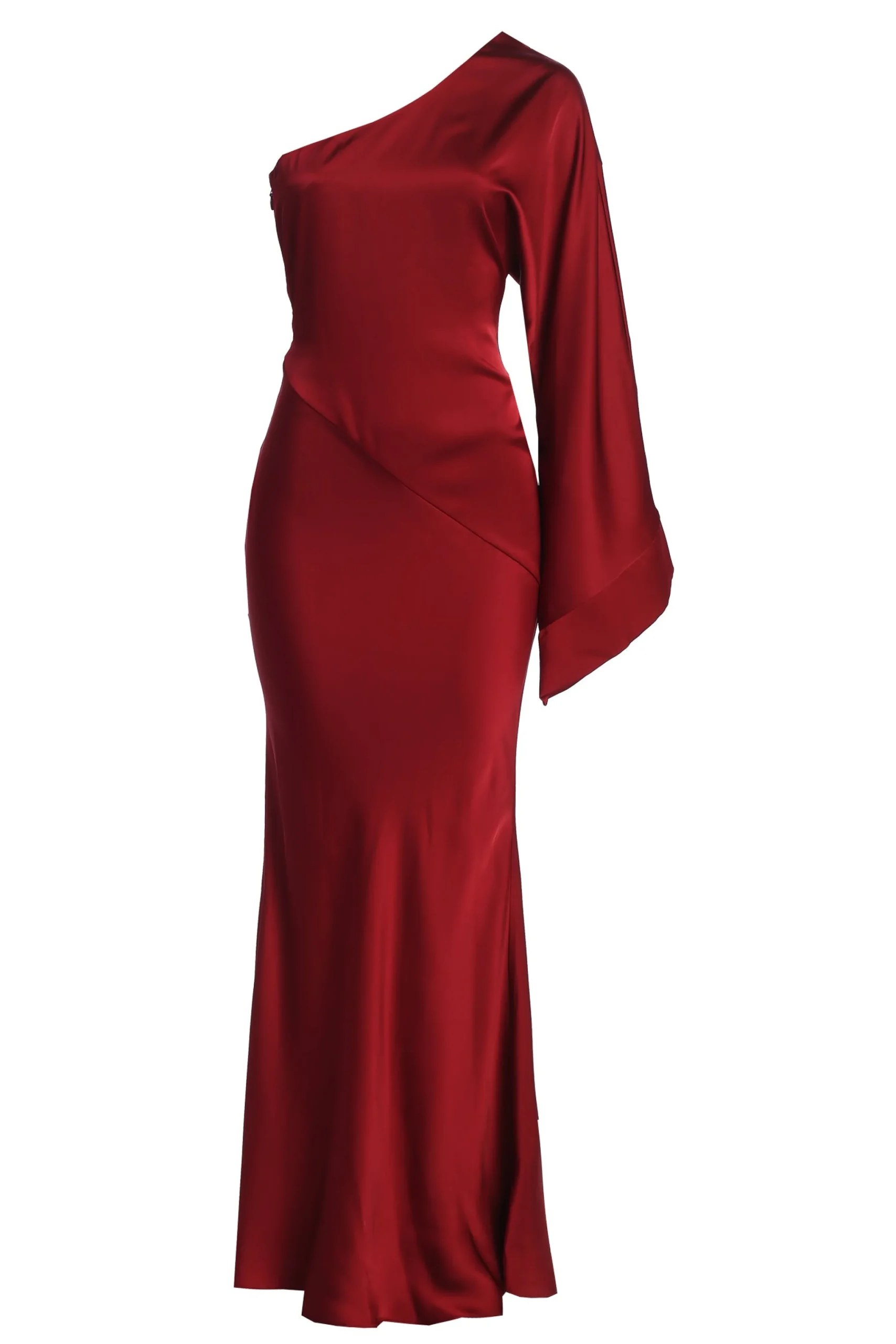 Red Femme Drape Maxi Dress*JLUXLABEL Hot