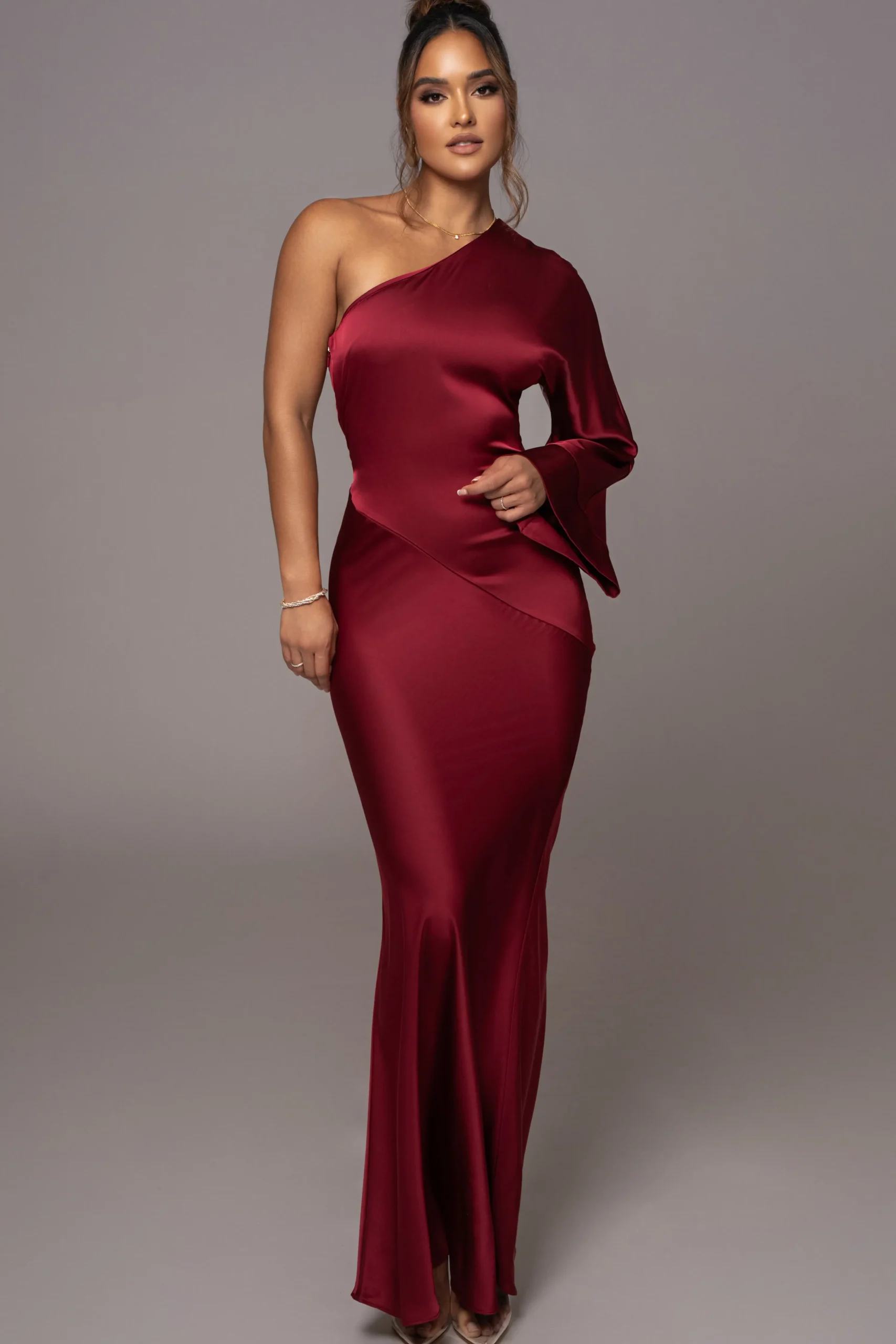 Red Femme Drape Maxi Dress*JLUXLABEL Hot