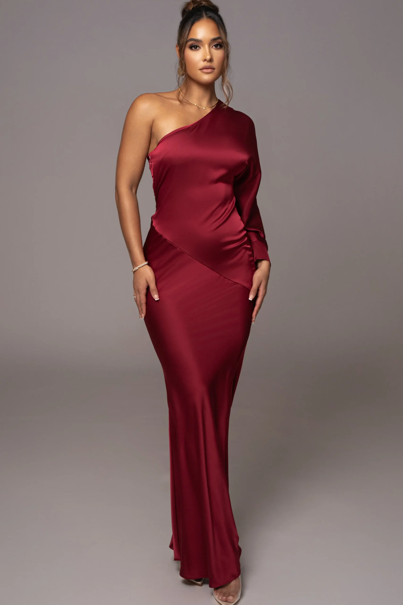 Red Femme Drape Maxi Dress*JLUXLABEL Hot