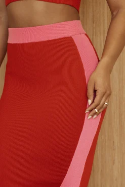 Red Heartbreaker Two-Piece Skirt Set*JLUXLABEL Fashion