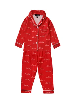 Red Home For The Holidays Kids Pajama Set*JLUXLABEL Online