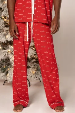 Red Home For The Holidays Adult Pajama Set*JLUXLABEL New