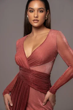 Red Karissa Plunge Maxi Dress*JLUXLABEL New