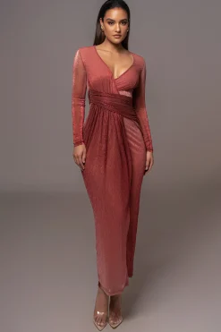 Red Karissa Plunge Maxi Dress*JLUXLABEL New