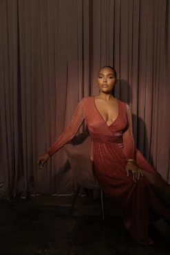 Red Karissa Plunge Maxi Dress*JLUXLABEL New