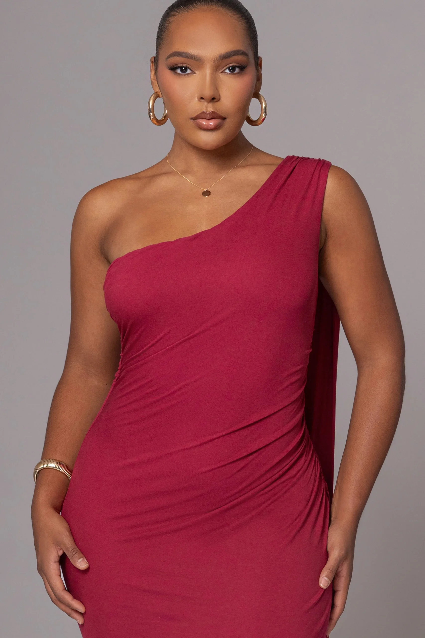 Red Kianna Drape Maxi Dress*JLUXLABEL New