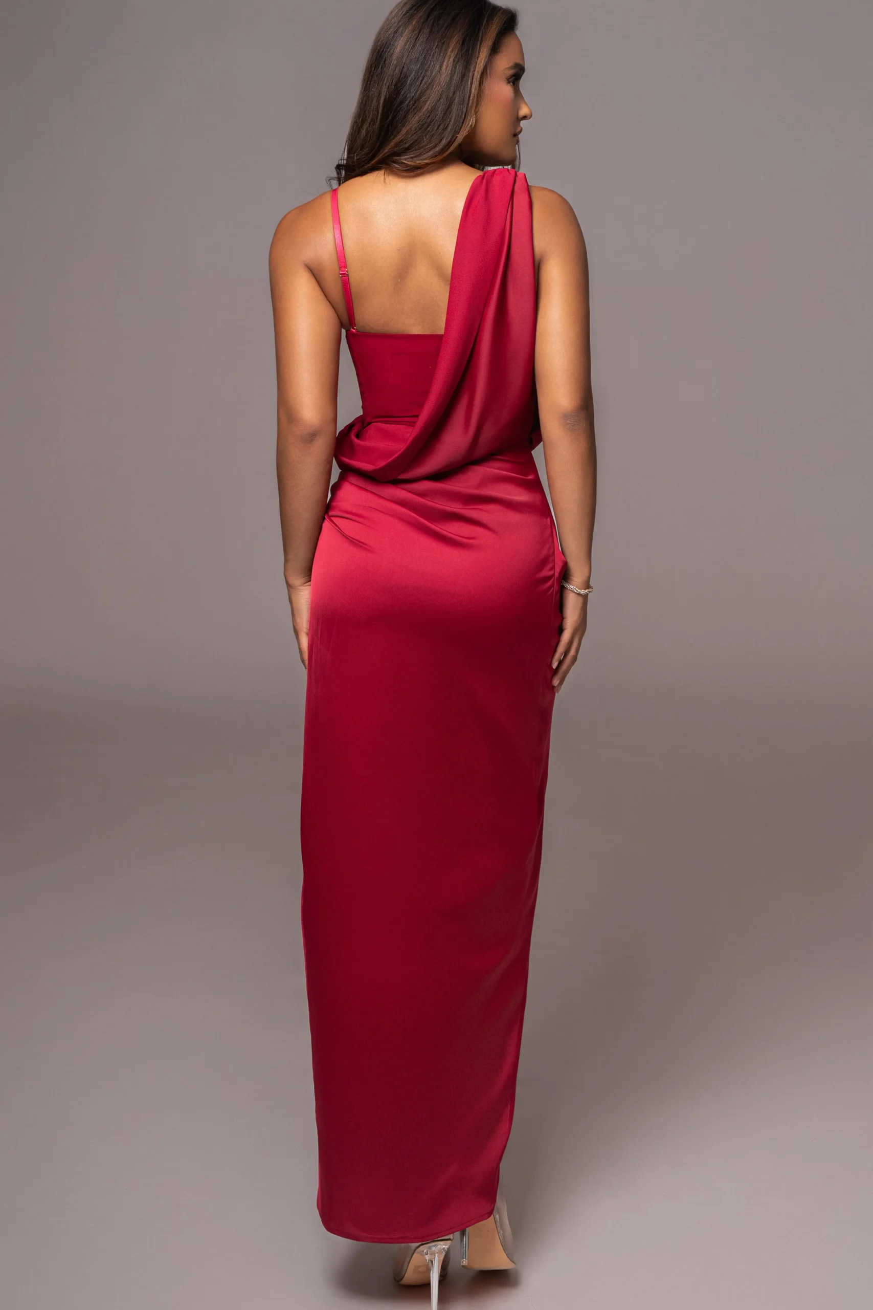 Red KRISTIANA SLIT DRESS*JLUXLABEL Fashion