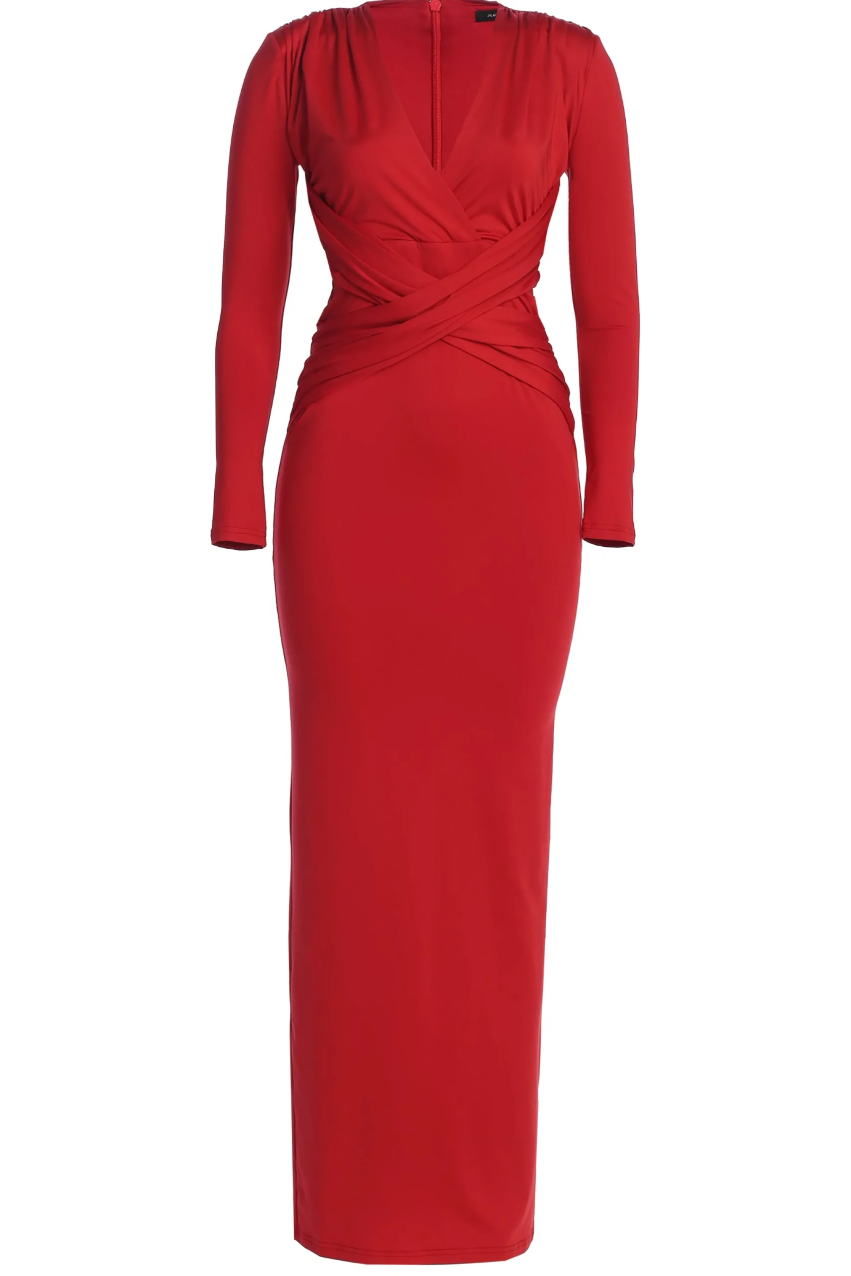 Red Rowan Plunge Maxi Dress*JLUXLABEL New