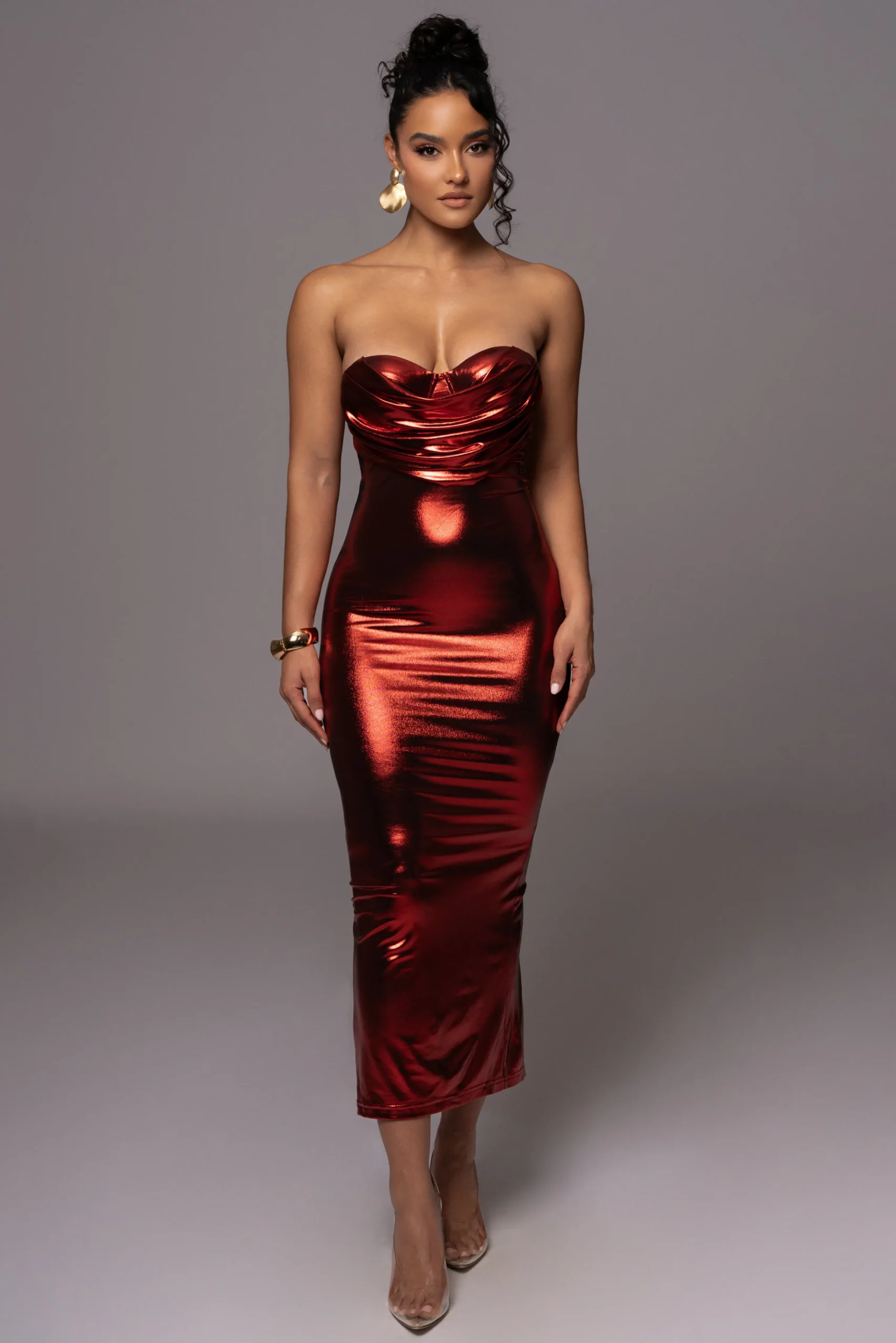 Red Visions Of You Midi Dress*JLUXLABEL Clearance