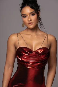 Red Visions Of You Midi Dress*JLUXLABEL Clearance