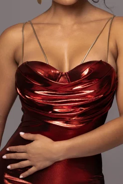 Red Visions Of You Midi Dress*JLUXLABEL Clearance