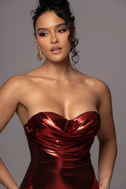 Red Visions Of You Midi Dress*JLUXLABEL Clearance