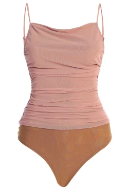 Rose Destrie Ruched Bodysuit*JLUXLABEL Sale