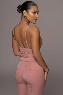 Rose Destrie Ruched Bodysuit*JLUXLABEL Sale