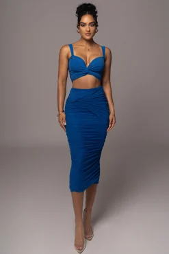 Royal Blue Extend Your Stay Skirt Set*JLUXLABEL Sale