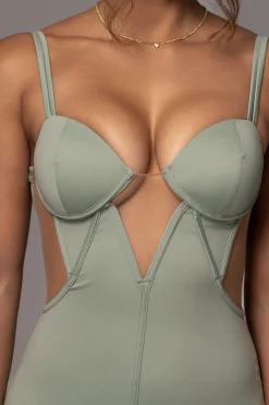 Sage Enchantment Bustier Maxi Dress*JLUXLABEL Hot